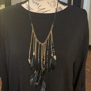 Feather and bead Cher inspired necklace